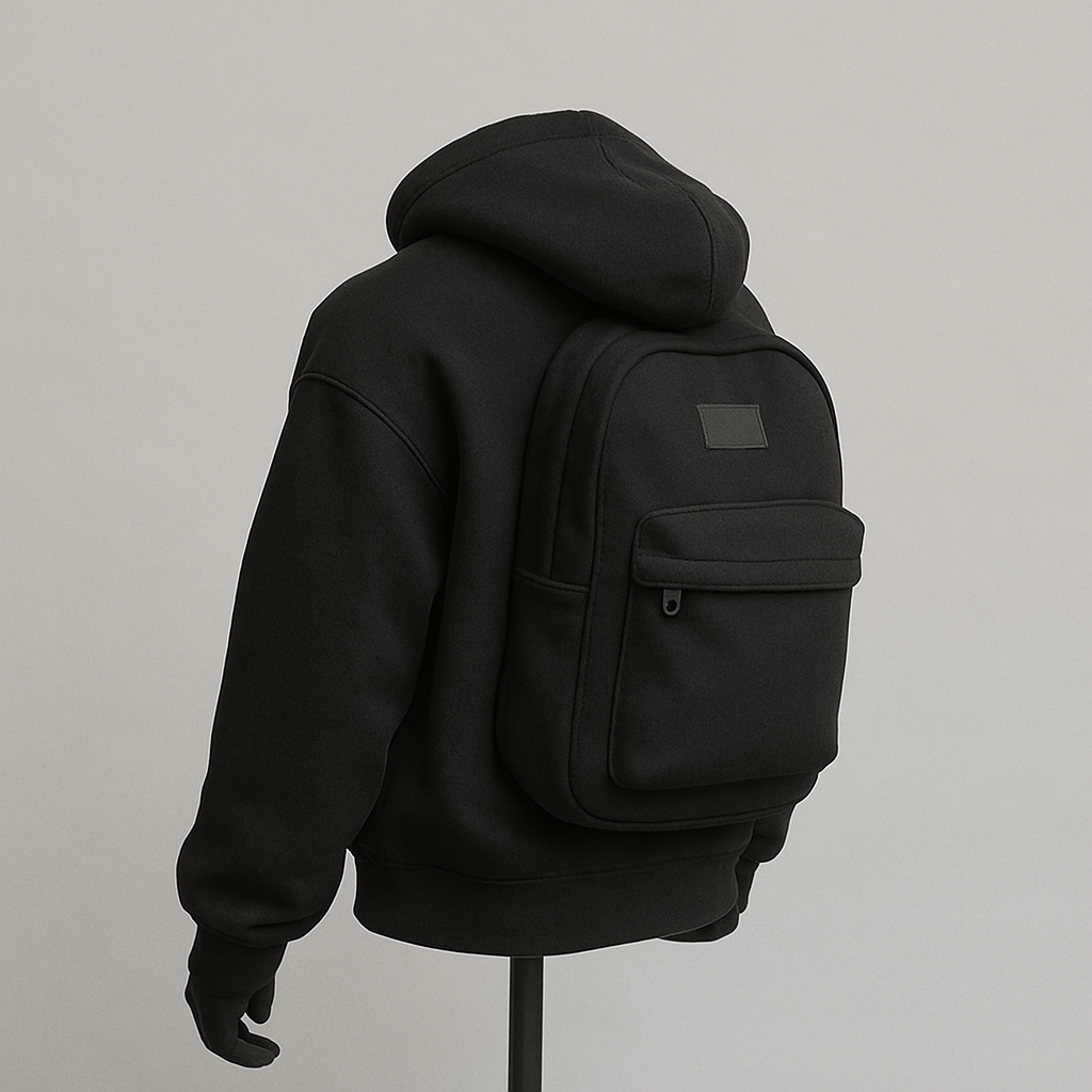 Spring Autumn New Hoodie Solid Back Small Bag Design