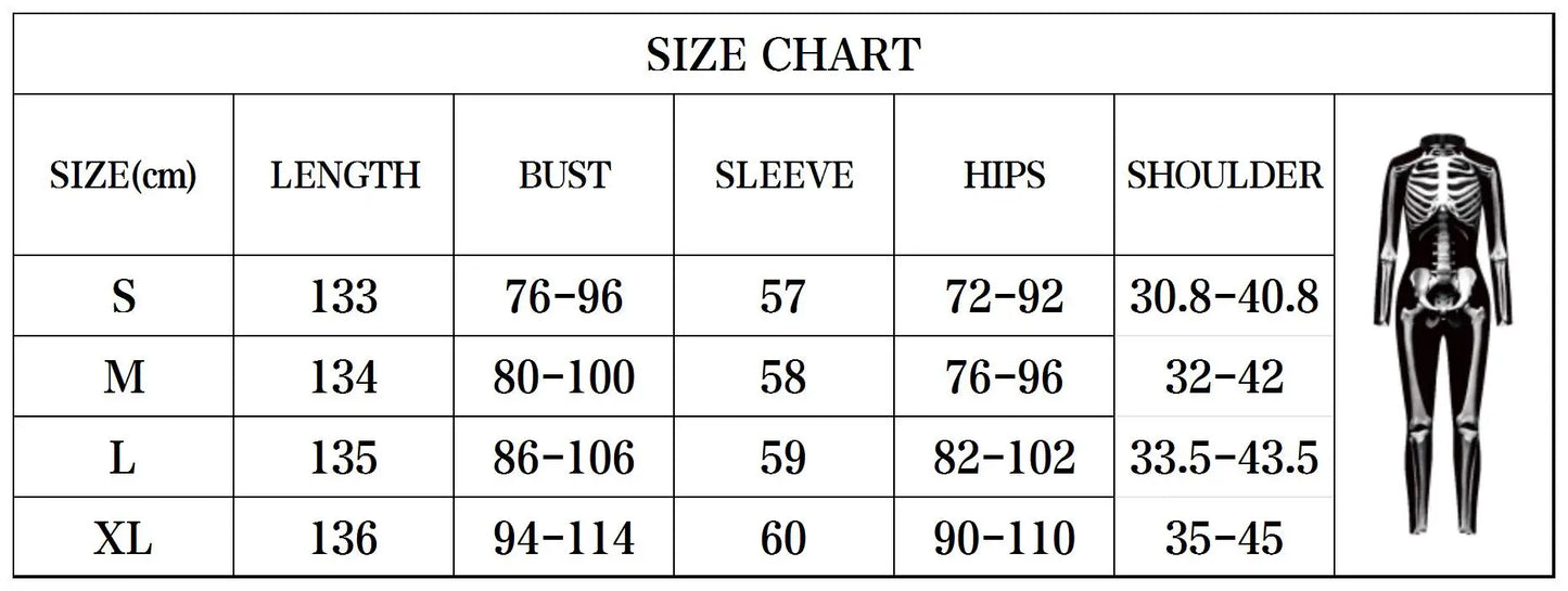 Skeleton Printed Bodysuit Halloween Party Costume