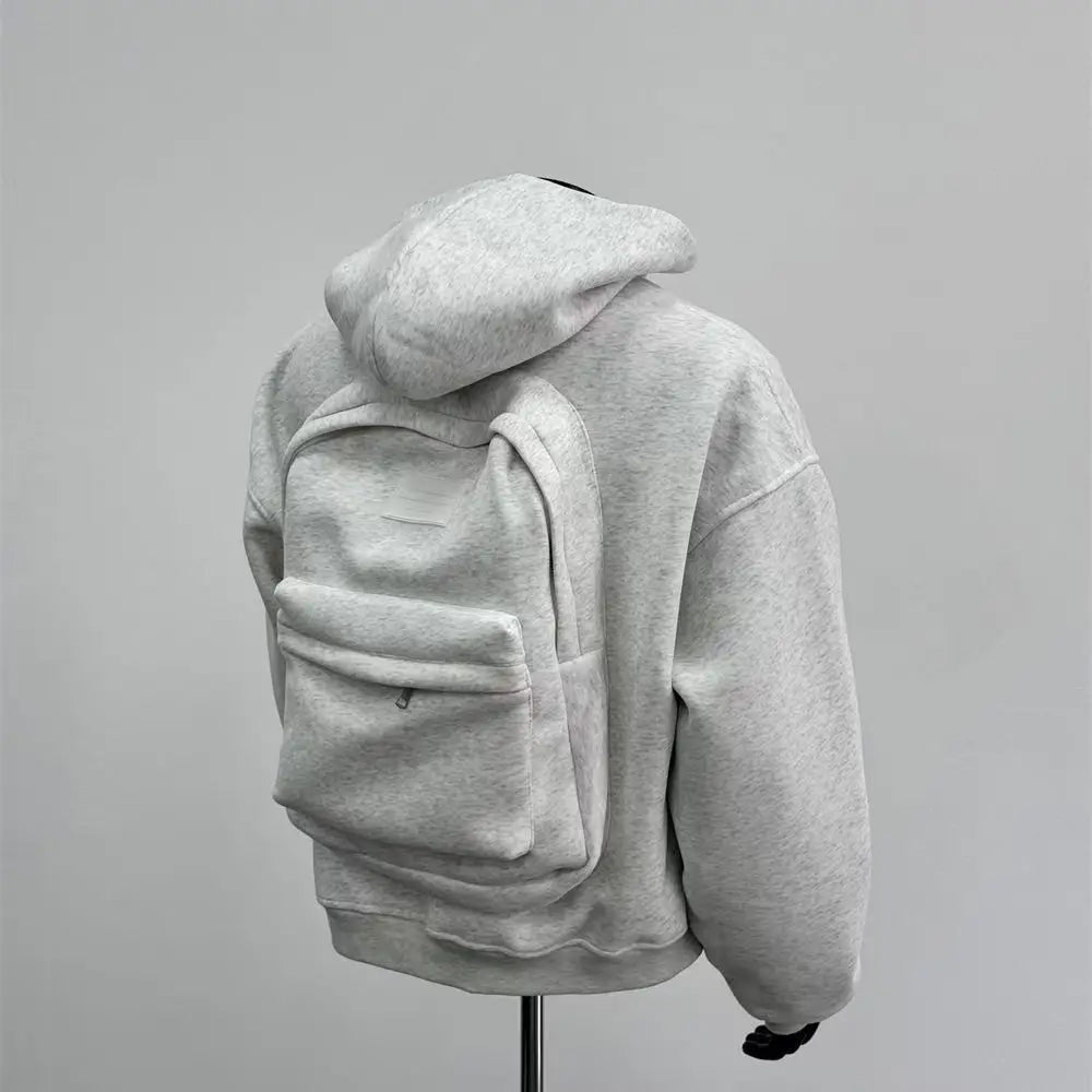 Spring Autumn New Hoodie Solid Back Small Bag Design