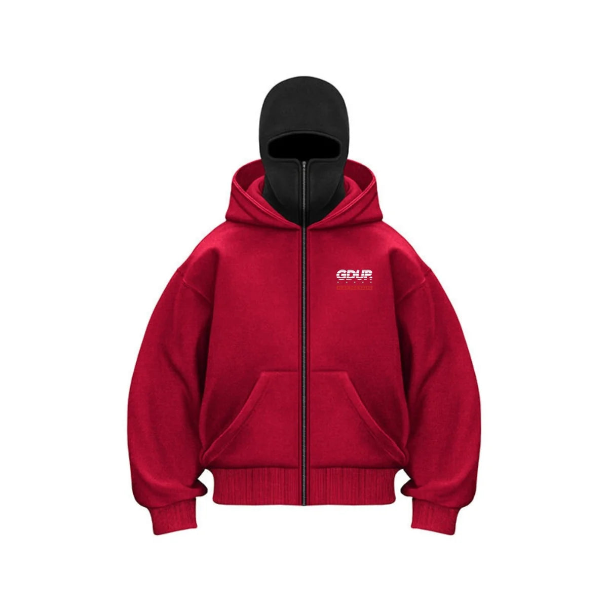 Streetwear Zip Hoodie with Full Face Cover