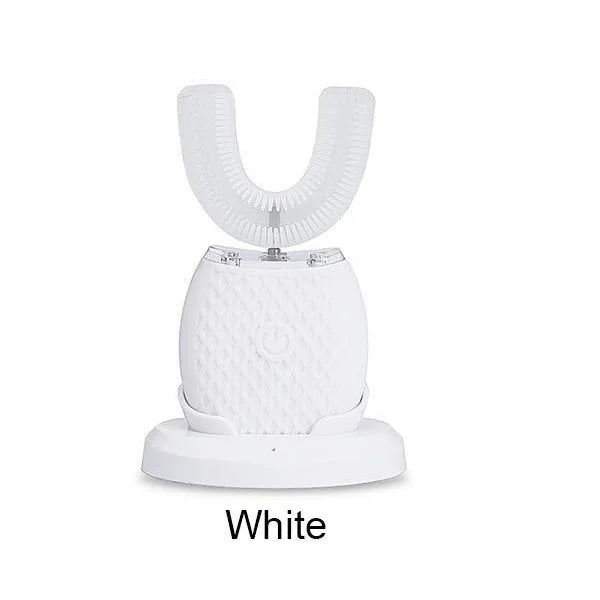 Silicone Sonic Electric Toothbrush U Shape 360 Degree Mouth Cleansing Automatic Toothbrush Cold Blue Light Teeth Whitening Brush