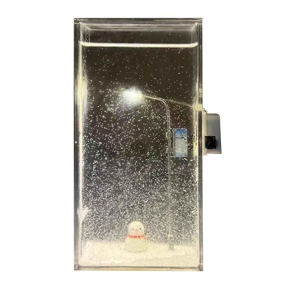 Christmas Night Snowy Street Lamp