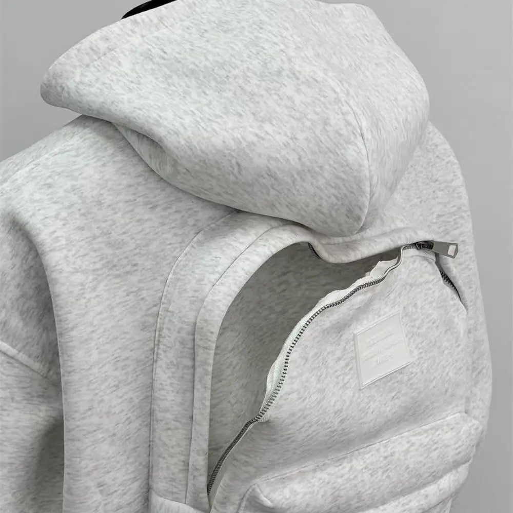 Spring Autumn New Hoodie Solid Back Small Bag Design